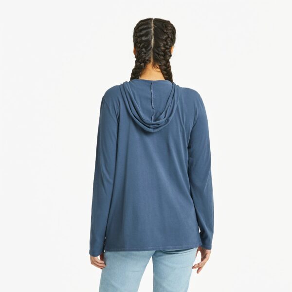 Women's Dreamy Shine On Daisies Long Sleeve Crusher-LITE Hooded Tee - Image 4