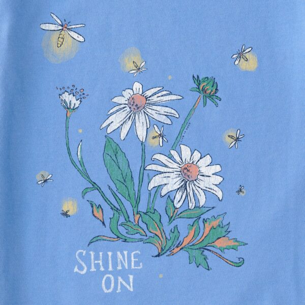 Women's Dreamy Shine On Daisies Long Sleeve Crusher Tee - Image 2