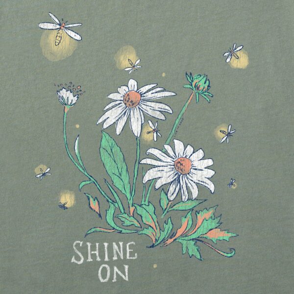 Women's Dreamy Shine On Daisies Long Sleeve Crusher Tee - Image 4