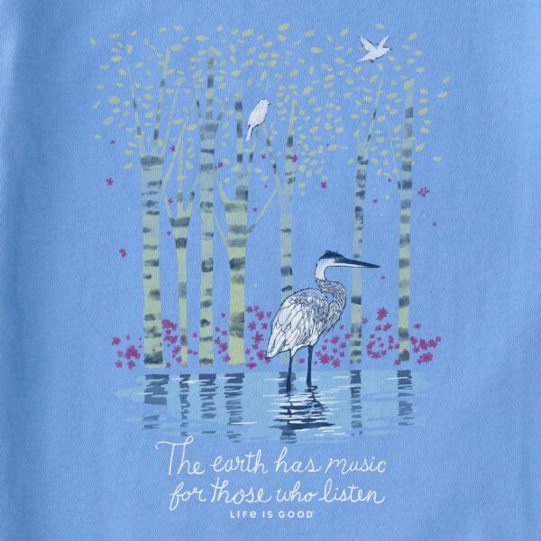 Women's Earth Has Music Heron Long Sleeve Tee - Image 4