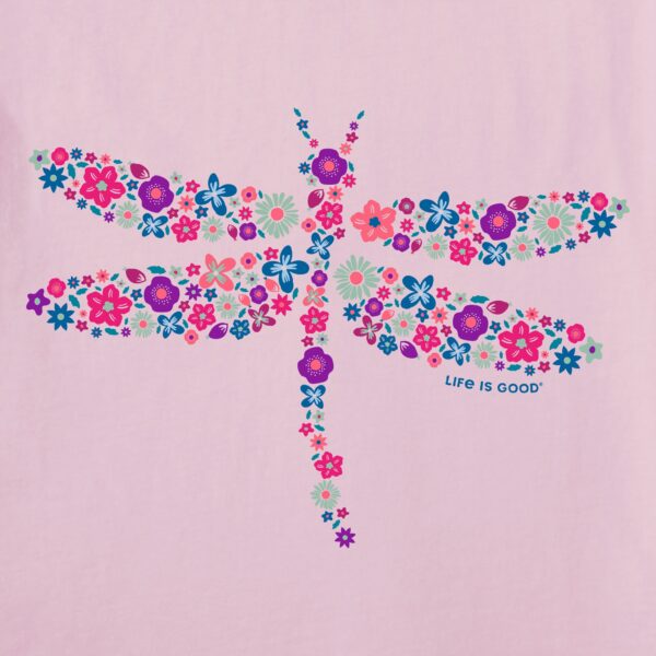 Women's Dragonfly Flowers Long Sleeve Crusher Tee - Image 4