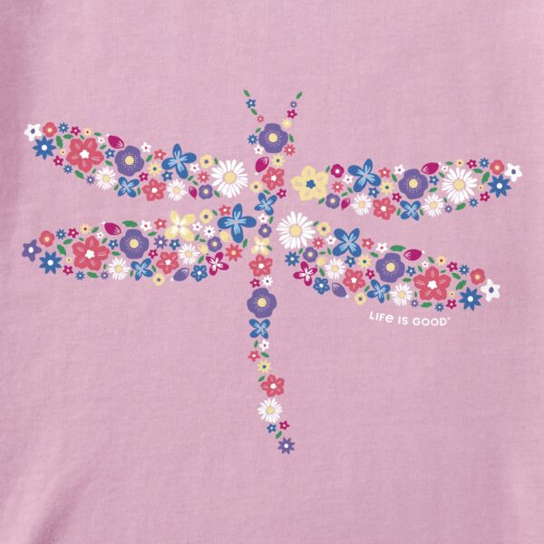 Women's Dragonfly Flowers Long Sleeve Crusher Tee - Image 6