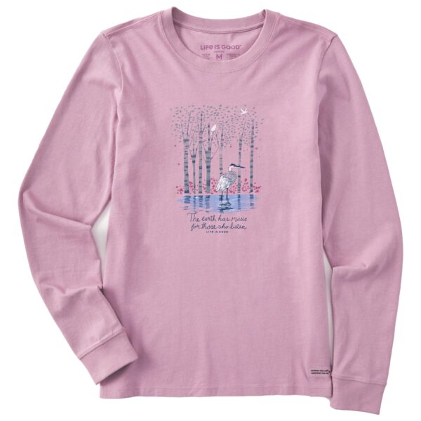 Women's Earth Has Music Heron Long Sleeve Tee - Image 5