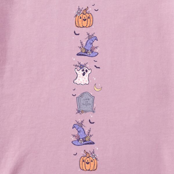 Women's Doodle Halloween Long Sleeve Crusher Tee - Image 2