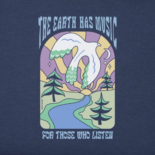 Women's Dove Earth Has Music Long Sleeve Crusher Boxy Tee - Image 6