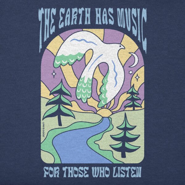 Women's Dove Earth Has Music Long Sleeve Crusher Boxy Tee - Image 5