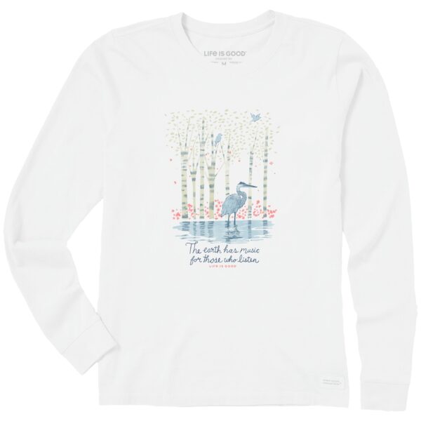 Women's Earth Has Music Heron Long Sleeve Tee - Image 7