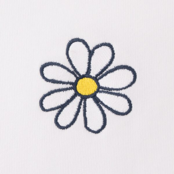 Women's Embroidered Daisy Long Sleeve Crusher Tee - Image 4