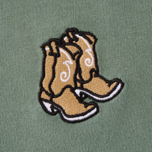 Women's Embroidered Cowboy Boots Long Sleeve Crusher Boxy Tee - Image 2