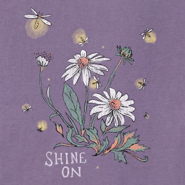 Women's Dreamy Shine On Daisies Long Sleeve Crusher Vee - Image 2