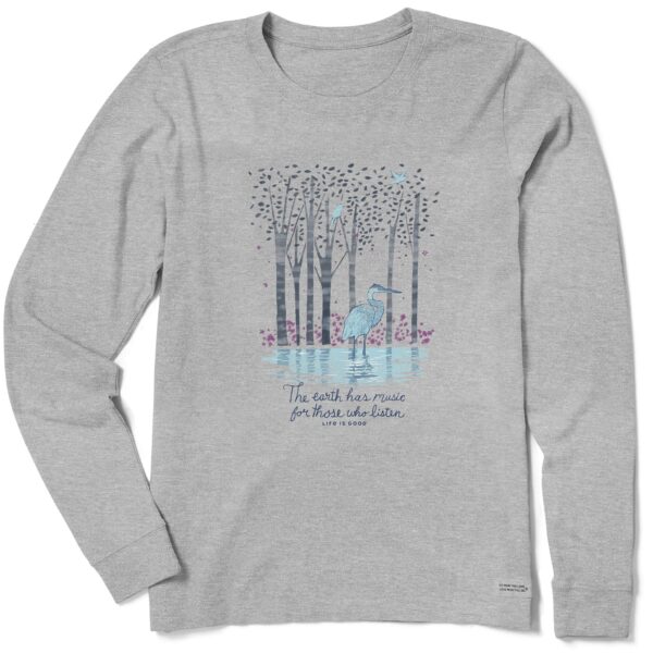 Women's Earth Has Music Heron Long Sleeve Tee - Image 9