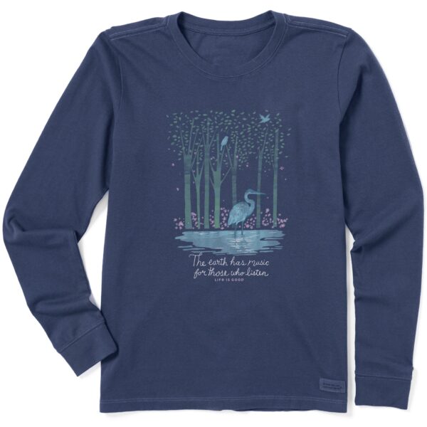 Women's Earth Has Music Heron Long Sleeve Tee - Image 11