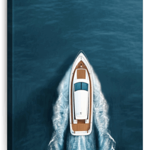 Boat On Waves Wall Art