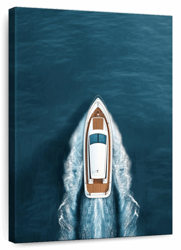 Boat On Waves Wall Art